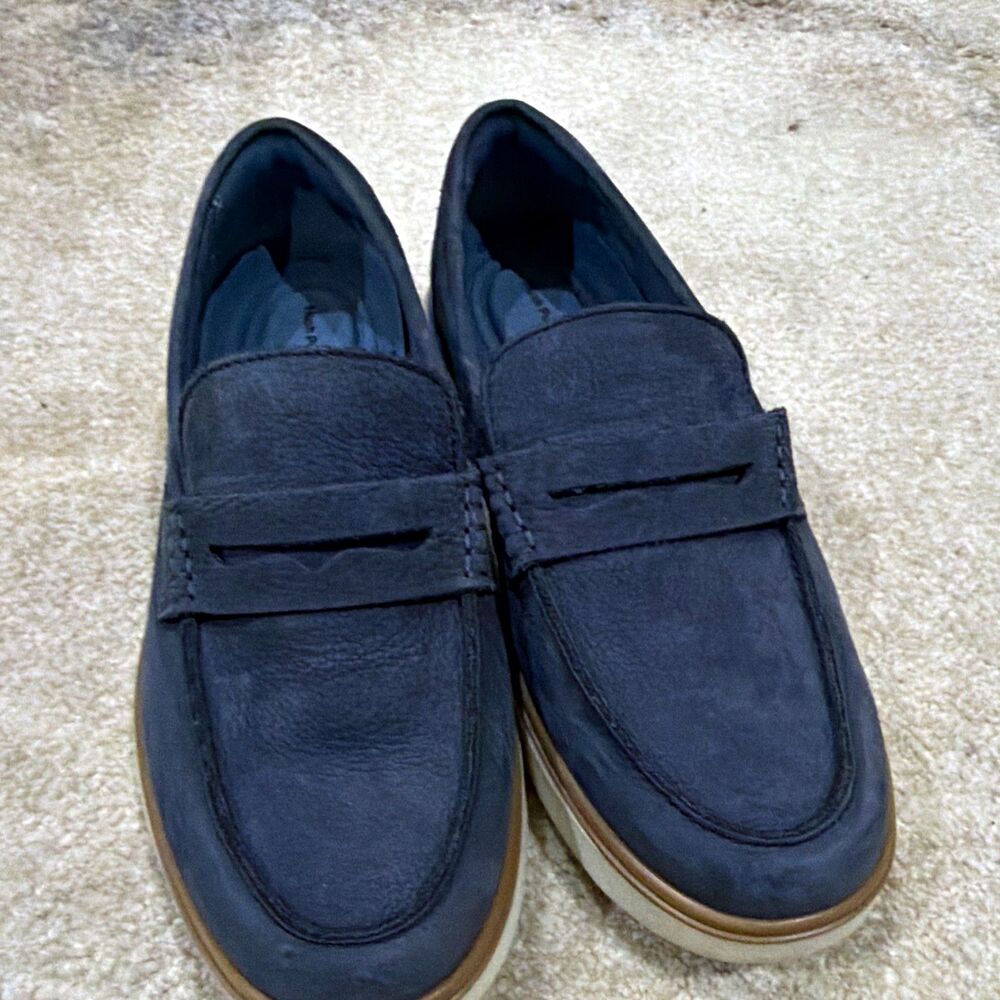 Hush Puppies Men's Blue  Slip-On Loafer Shoes Round Toe Size 12